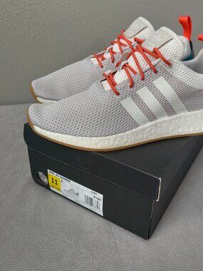 Size 11 - Adidas NMD R2 Boost Summer Crystal White Mens Running Boost CQ3080